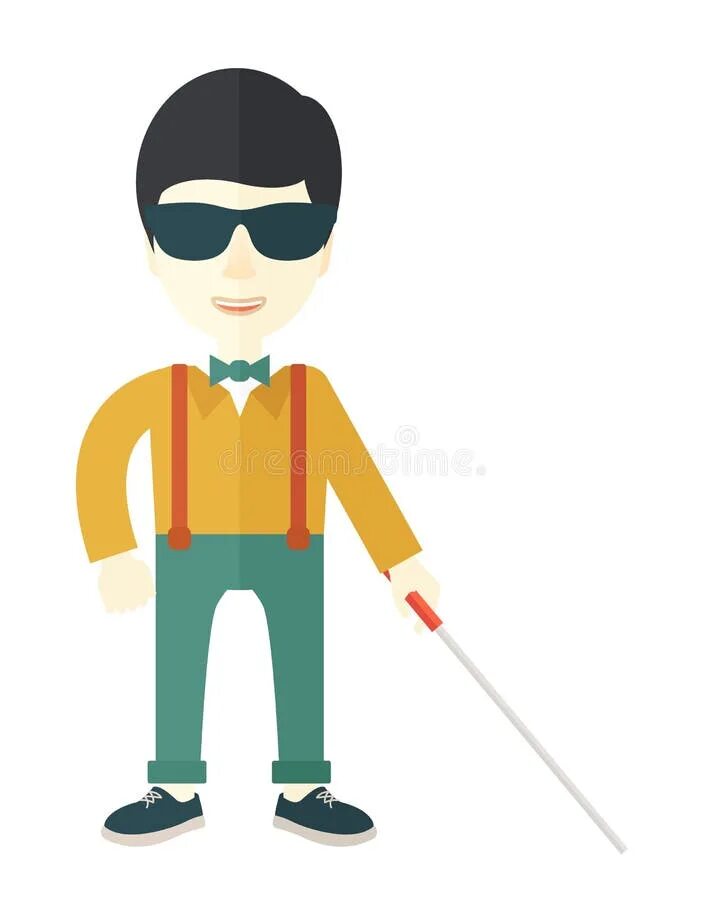 Инвалид с палочкой. The blinded man. Незрячие люди. Blind person. Blind person.