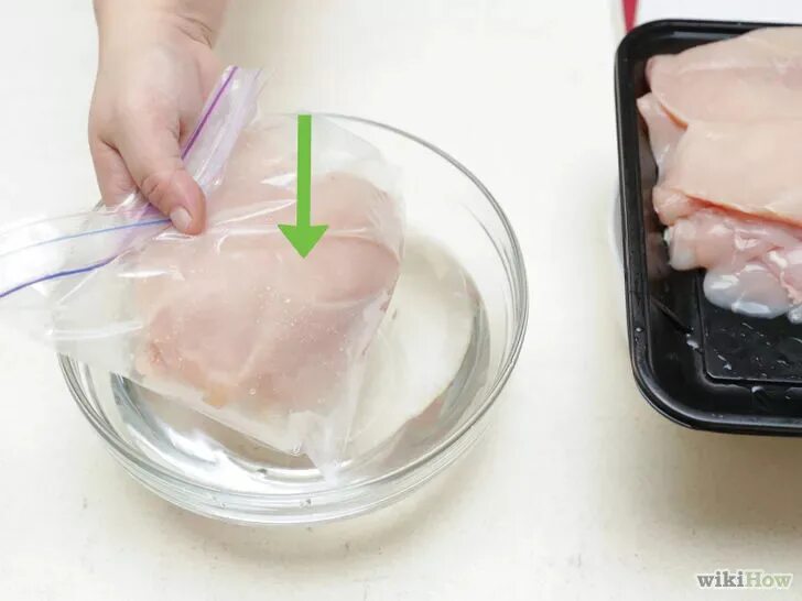 Сколько размораживается курица в воде. Размораживание продуктов. размораживать мясо у воде. размороженное филе курицы.