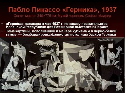 Описание картины герника пабло пикассо