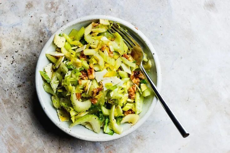 Celery Salad with Dates, Almonds and Parmesan Recipe Celery salad, Recipes, Whol