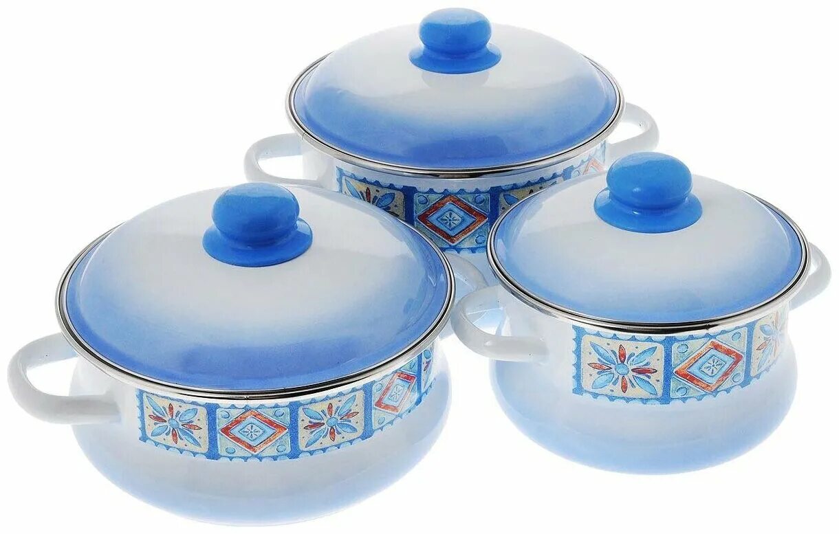 Набор эмаль. Набор эмалированной посуды. Набор кастрюль zeidan z-50615 6 пр. Набор эмаль. Кастрюль набор эмал reona 671.