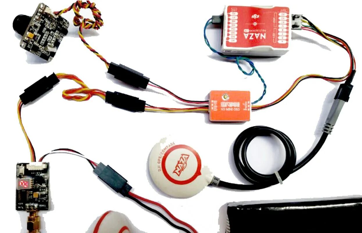 Как подключить fpv камеру. Контроллер полета fpv mini n1 модуль osd. naza m lite osd. phantom 2 полетный контроллер. dji naza-m v2.