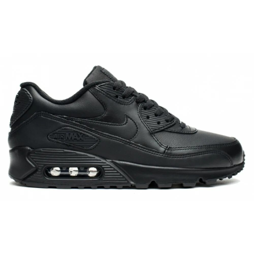 Nike Air Max 90 Triple Black. Nike Air Max 90 Leather. Nike Air Max 90 Black. Nike Air Max 90 кожаные. Nike air 90 мужские купить