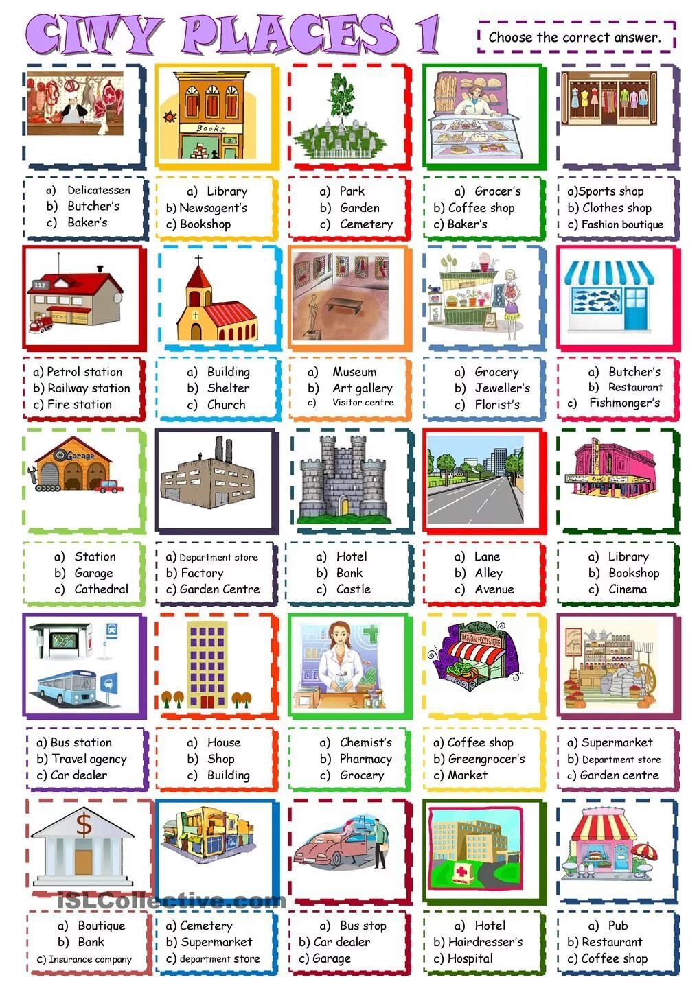 Город Worksheets. Places in Town Worksheets. Places in Town Vocabulary. Places in English Worksheet.