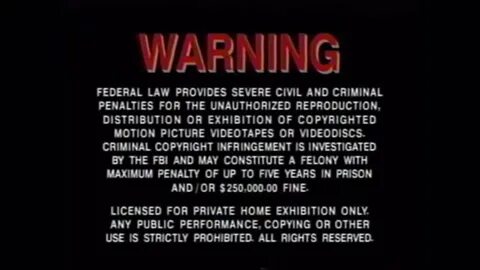 Warning video