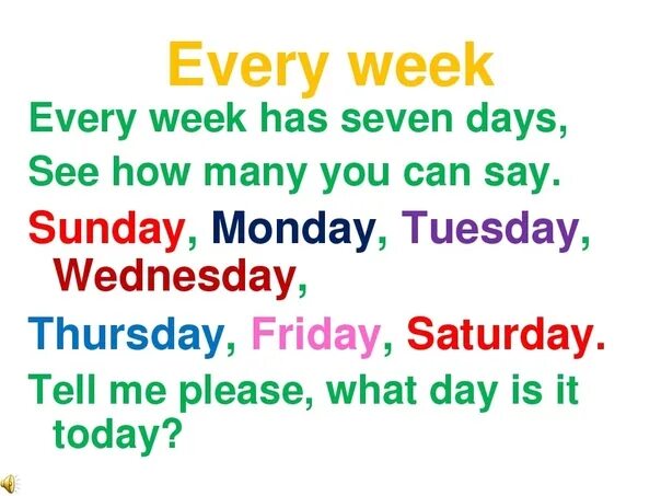 Песенка недели на английском. Days of the week стихотворение. Стих про дни недели на английском. Стишок на англ про дни недели. Дни недели на английском стихи для детей.