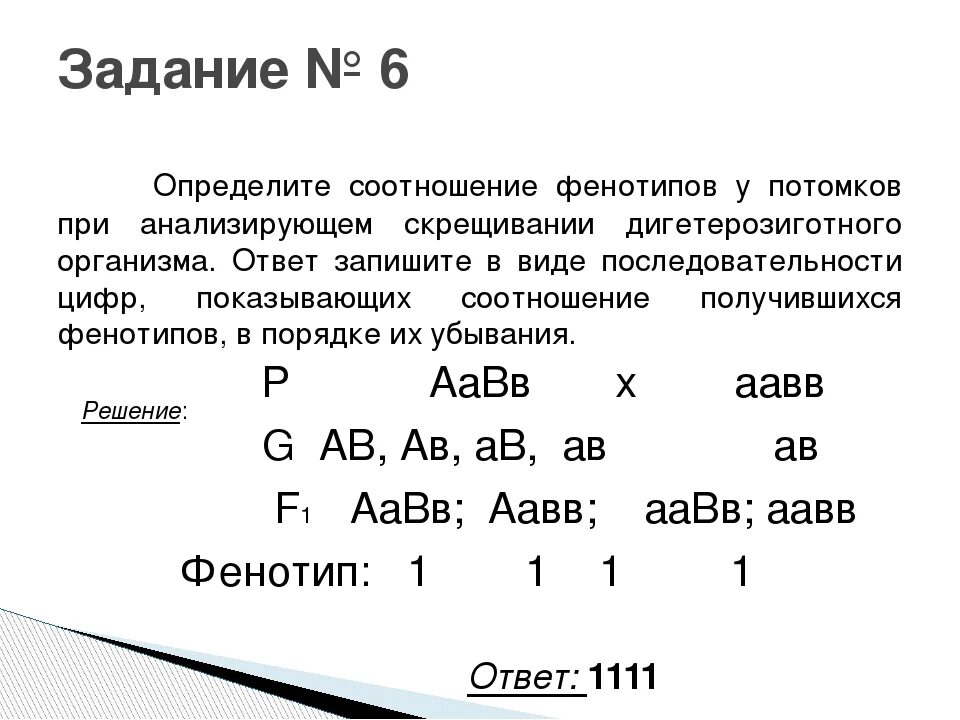 Сколько генотипов образуется при анализирующем скрещивании дигетерозиготы. Соотношение генотипов при анализирующем скрещивании. Определите соотношение генотипов. Соотношение генотипов и фенотипов. Соотношение фенотипов при скрещивании дигетерозигот.