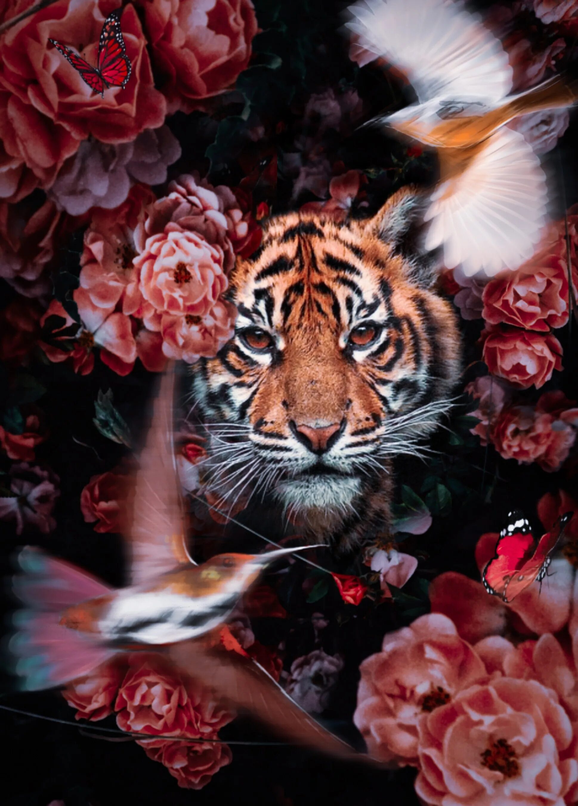 Заставки на телефон тиграми бесплатные. Тайгер Флауэрс. Красивый тигр. Тигр с цветами. Шикарный тигр.