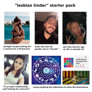 "Lesbian tinder" starterpack /r/starterpacks Starter Packs.