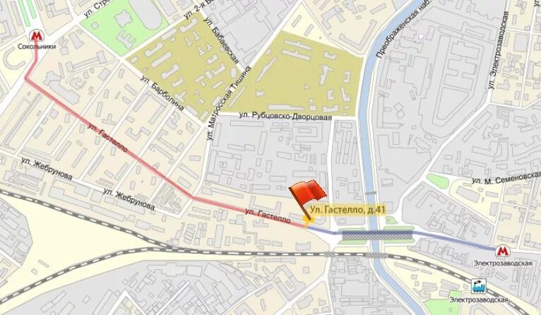 электрозаводская ул. электрозаводская на карте москвы. 21 проходная 3. гольяновская. бол.