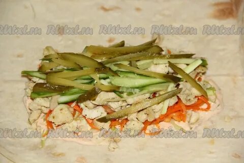 Домашняя шаурма с корейской морковкой