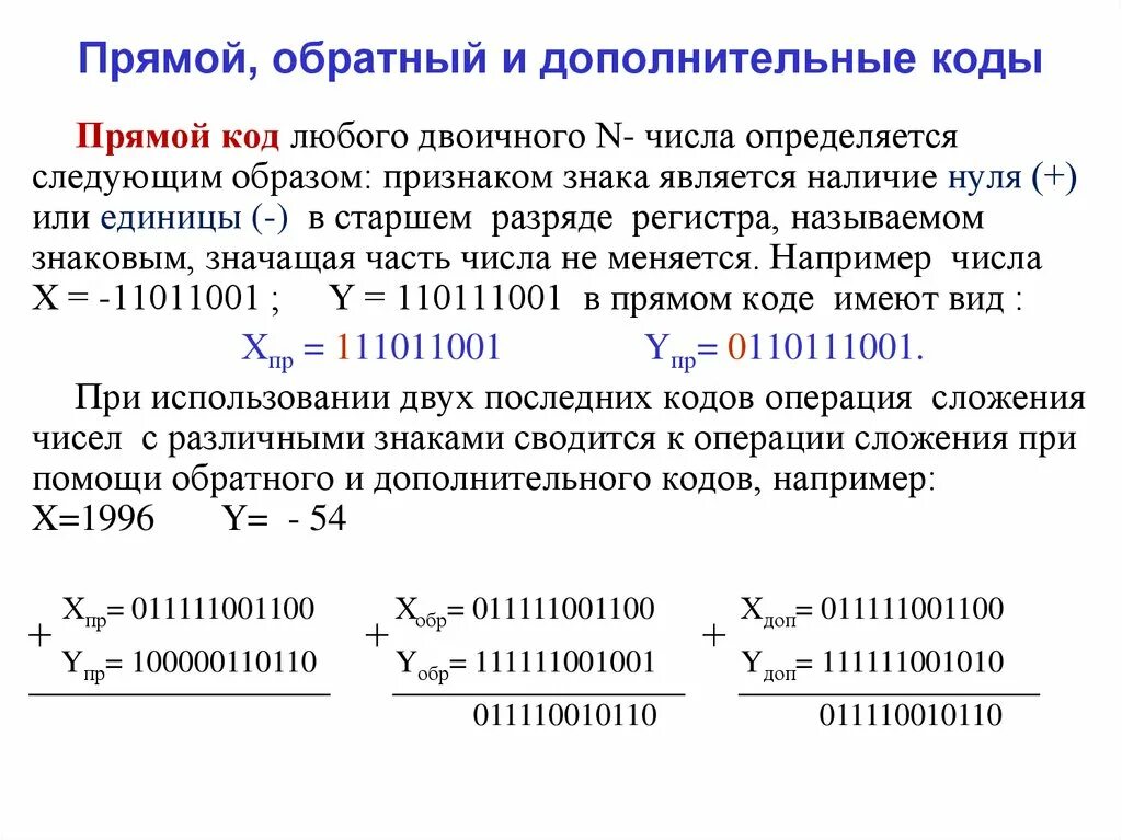 Прямой код 1. Дополнительный и прямой код двоичного числа. Прямой обратный и дополнительный коды. Таблица прямого, обратного и дополнительного кода 4-битных чисел.. Как строятся коды чисел прямой обратный и дополнительный.