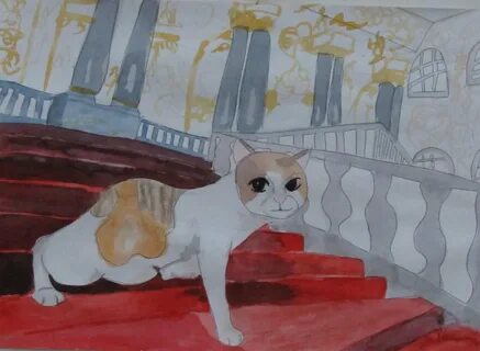 Коты эрмитажа рисунок на конкурс