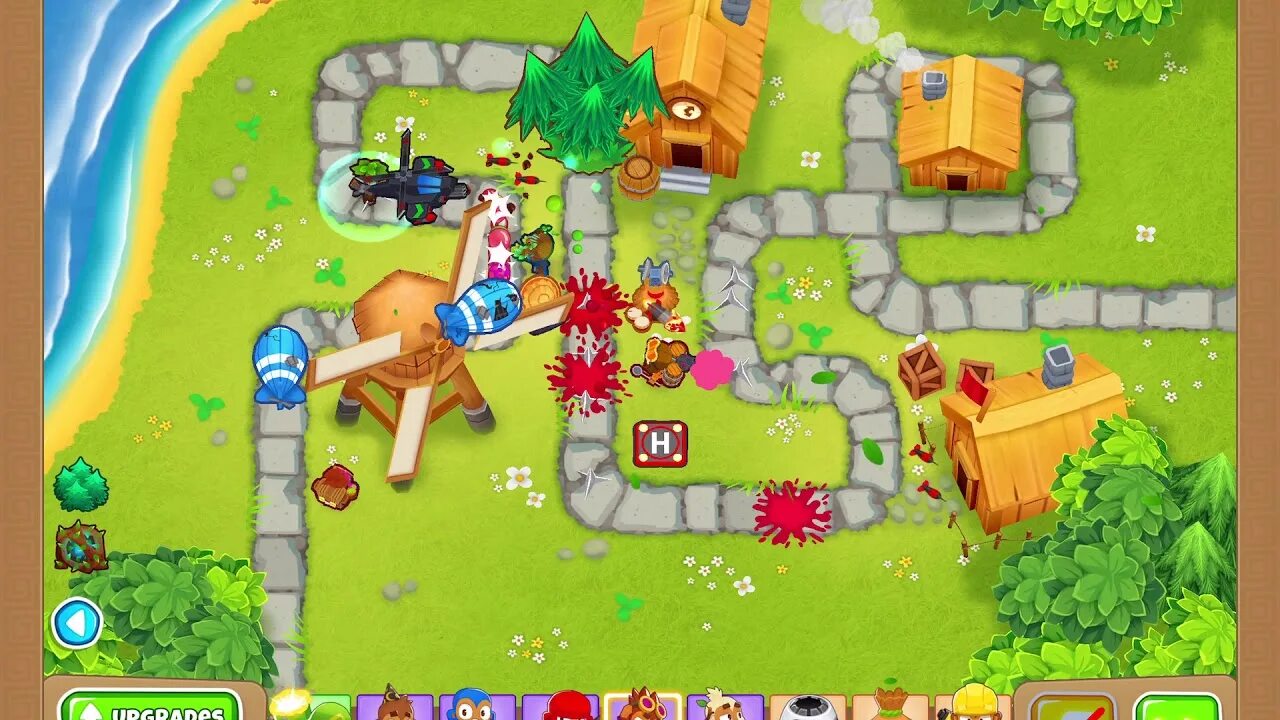 Bloons td 6 Шиповой завод. Обезьянья деревня из Bloons Tower Defense 6. Bloons td 6. Курорт гонка Балунс ТД 6.