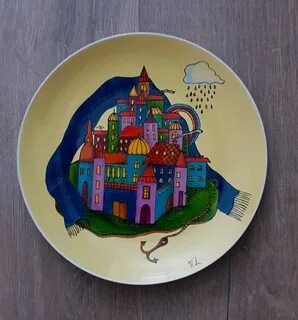 Тарелки с городами