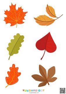 Printable Autumn Leaves Outline Templates for Kids Craft