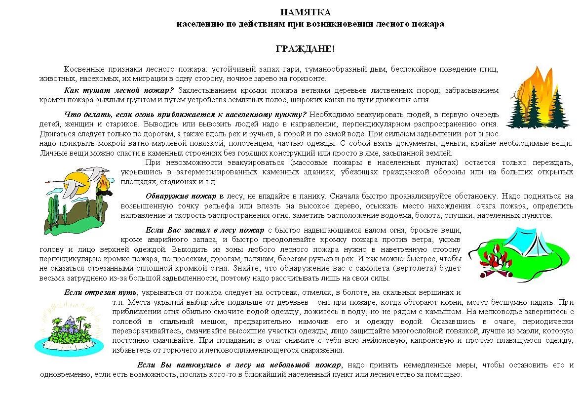 Как выйти из лесного пожара. Памятка для населения. Памятка действий при возникновении лесного пожара. Памятка по действиям при возникновении лесного пожара. Памятка населению по предупреждению лесных пожаров.