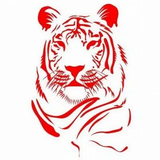 Тигр красно белое
