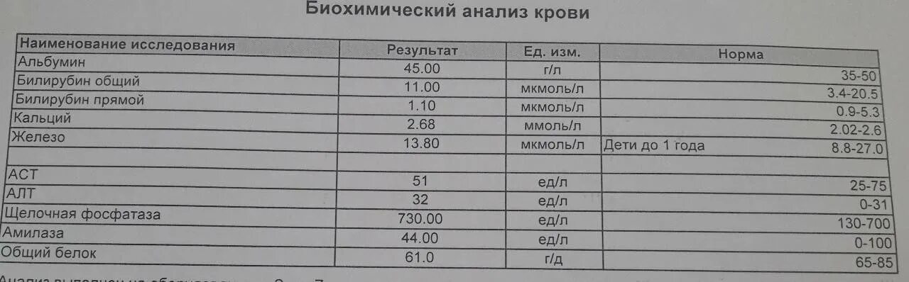 Дети биохимия крови анализ