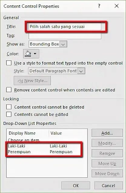 Controller properties. Controller properties