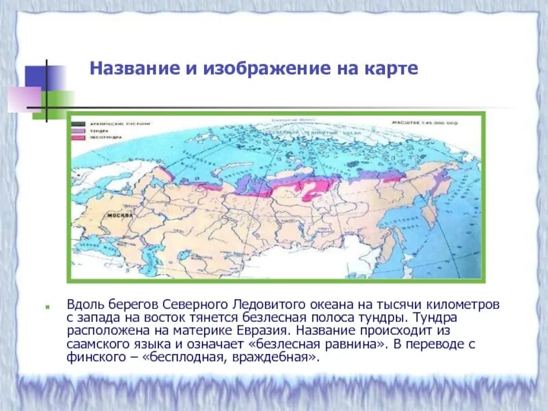 Тундра Евразии географическое положение. Тундра на карте России. Географическое положение тундры в России карта. Название изображение на карте тундры. Зона тундр располагается на севере россии