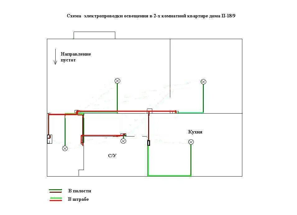 Проводка освещения. Схема разводки электропроводки освещения. Схема электропроводки в однокомнатной квартире. Схема электропроводки в квартире 1 комнатной с электроплитой. Схема разводки электропроводки освещения в квартире.