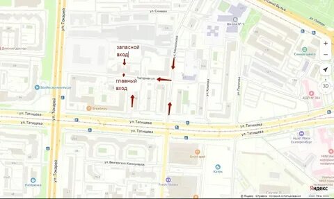 Нагорная екатеринбург на карте
