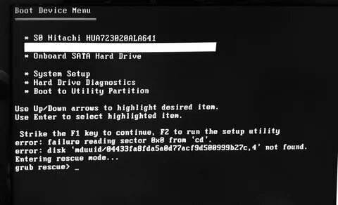 Восстановление grub