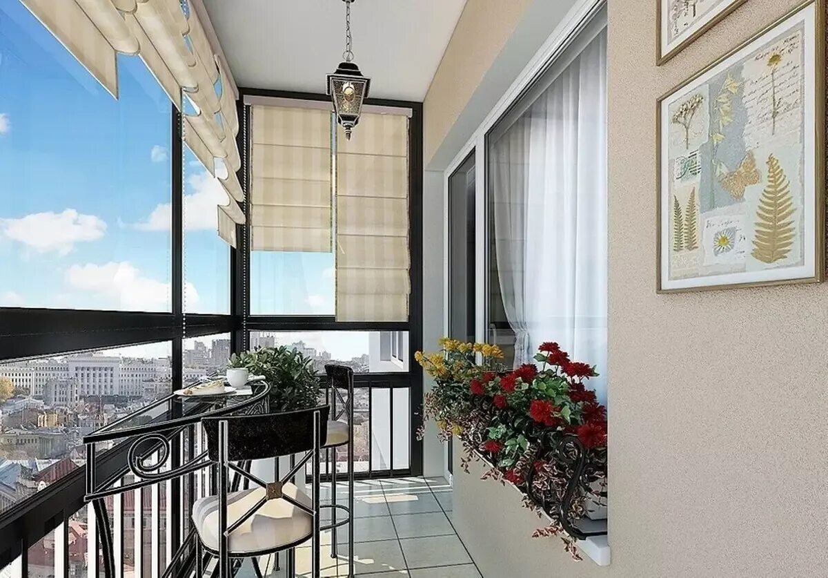 Французское панорамное остекление балкона п44. Интерьер балкона. Дизайнерский балкон. Красивые балконы в квартире.