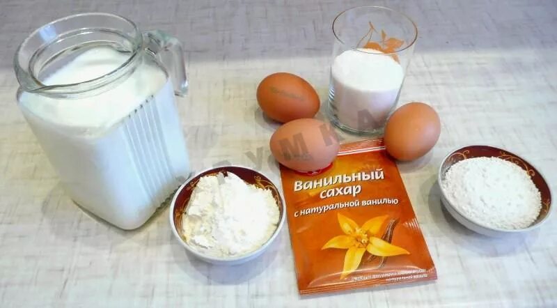 Крем молоко яйцо сахар масло мука