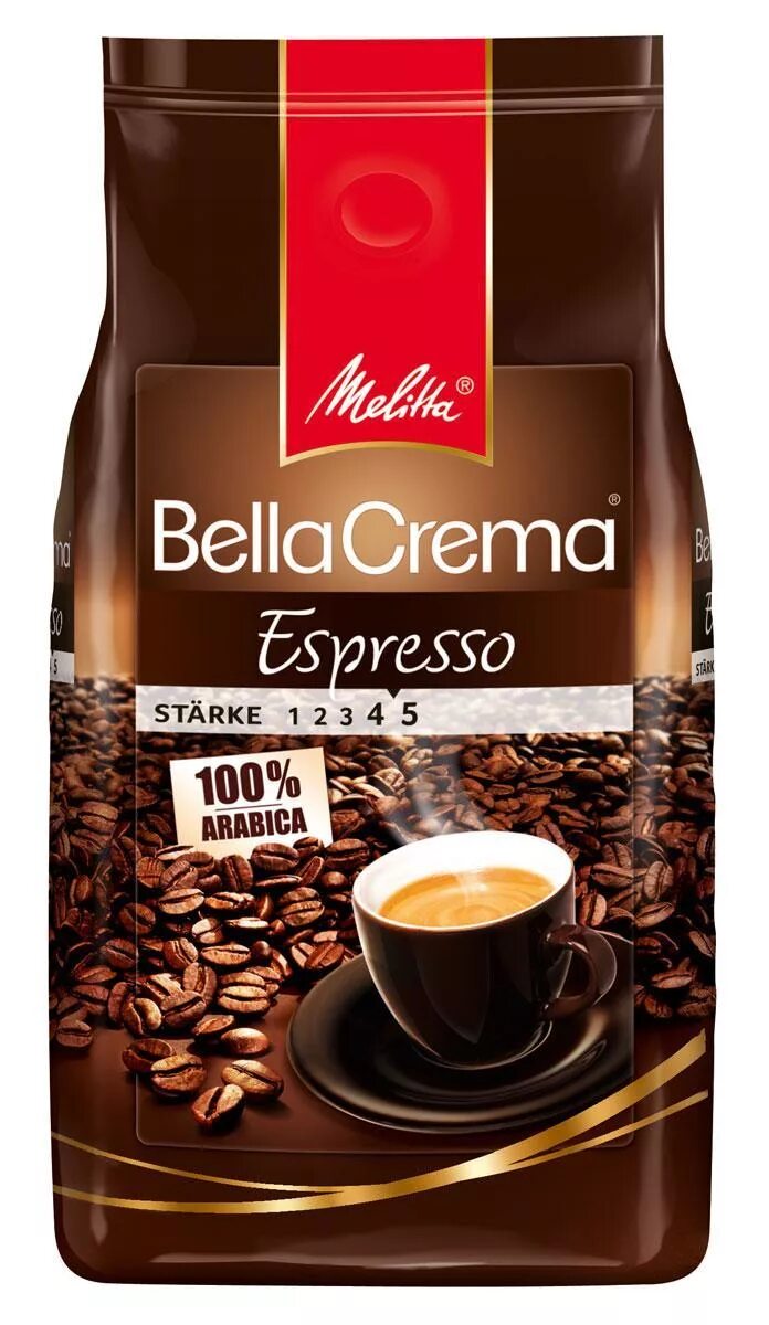 Кофе в зёрнах Melitta BELLACREMA. Кофе в зернах Melitta Bella crema Espresso.
