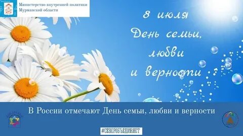 С днем семьи любви ромашка
