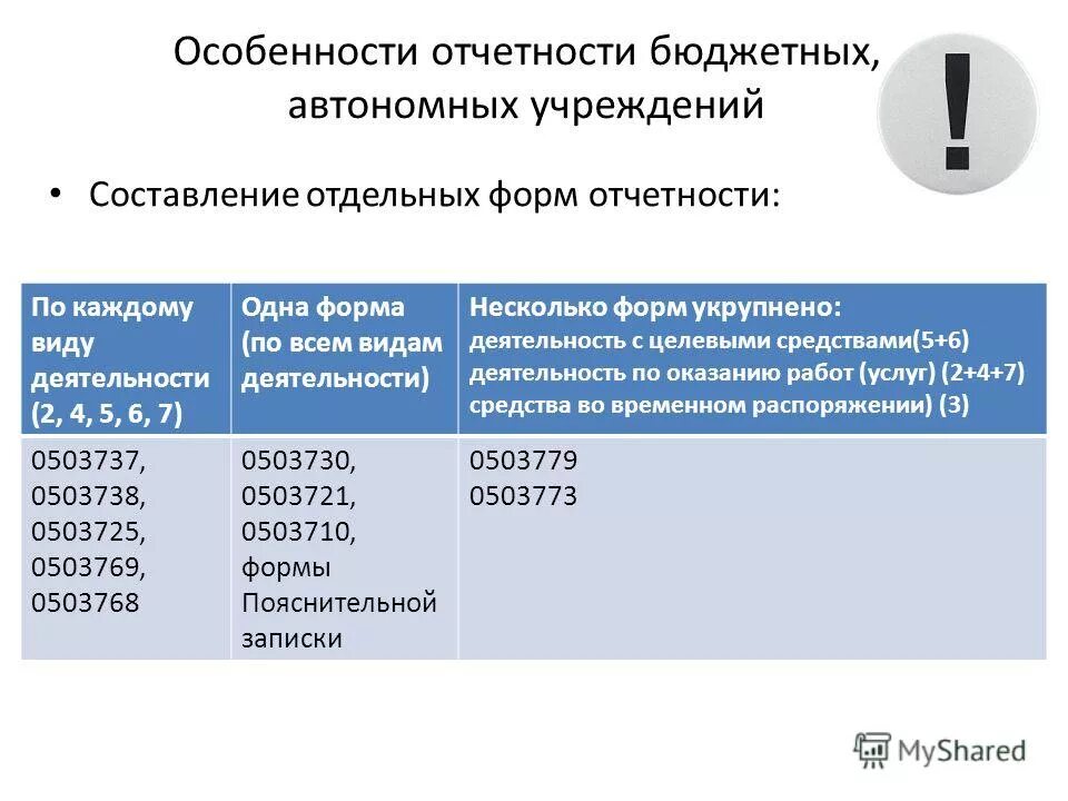 Отчеты бюджетного учреждения в 2024 году