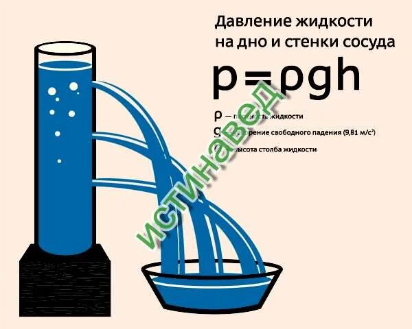 Давление столба жидкости на стенки сосуда. Давление жидкости на дно. Давление столба жидкости. Давление жидкости на дно сосуда. Давление на дно формула.