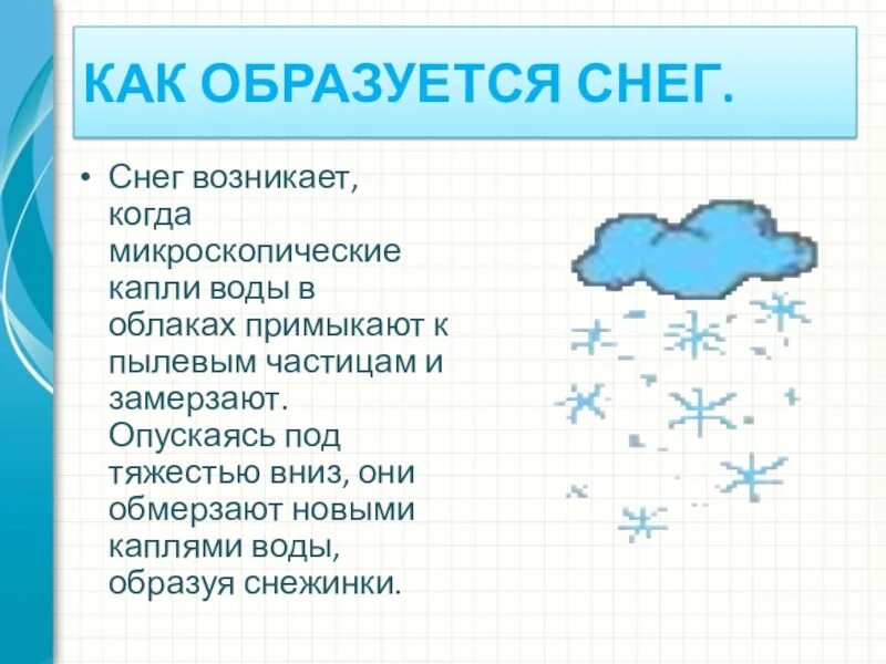 Почему появляется снег. Как образуется снег. Доклад как образуется снег. Сообщение как образуется снег. Почему образуется снег.