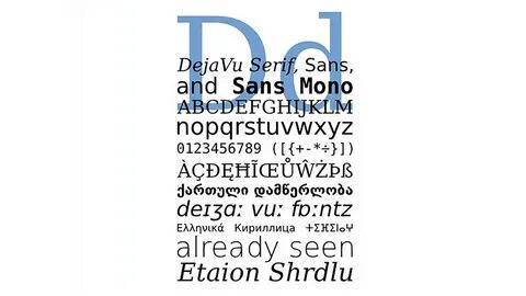 Dejavu fonts