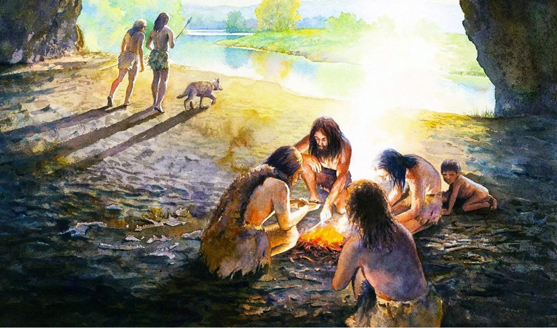 Семья древних людей