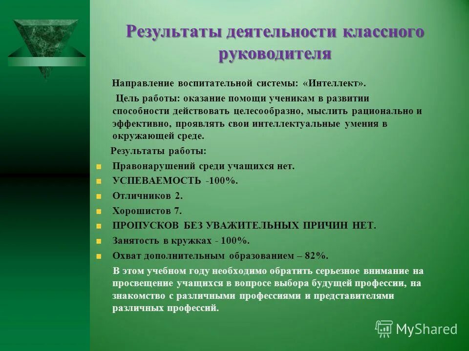 Итоги классного руководителя