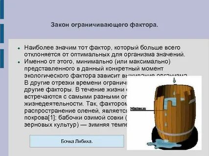Лимитирующие факторы примеры