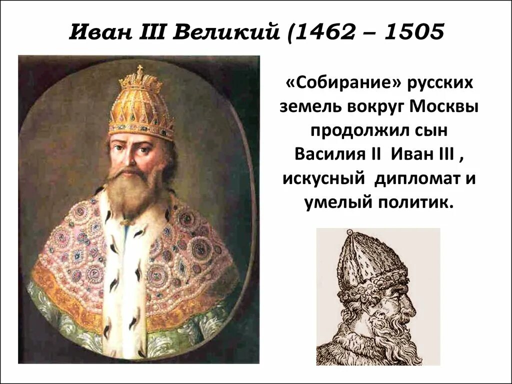 Биография ивана 3. Иван III Васильевич Великий. Князь Иван 3. Иван Великий 1462-1505. Иван 3 Васильевич Великий годы правления.