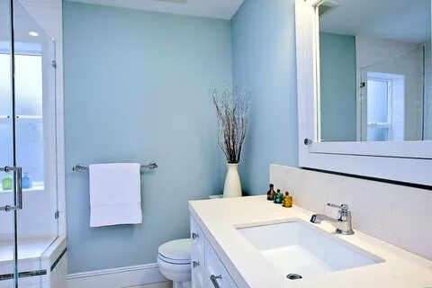 Покраска стен в ванной комнате вместо плитки: в какой цвет покрасить, виды ...