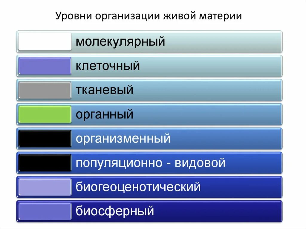 Установите последовательность соподчинения элементов начиная с наибольшего