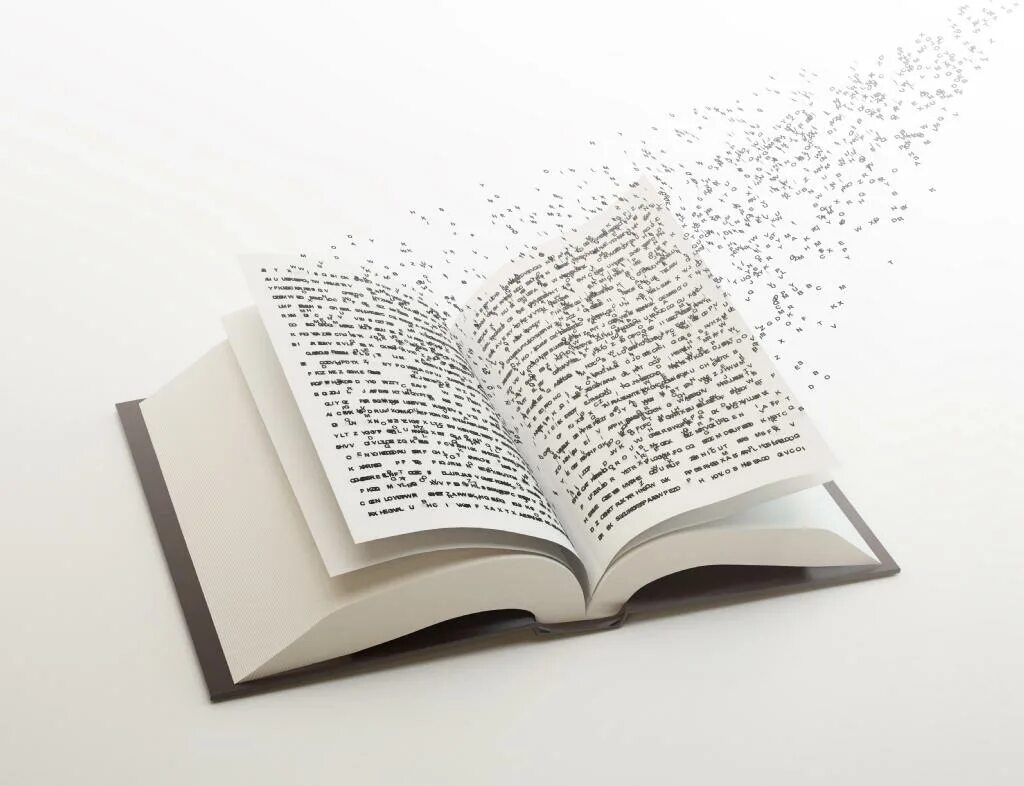 Цифры из страниц книги. Слова вылетают из книги. буквы вылетают из книги. летящие книги на прозрачном фоне. открытая книга.