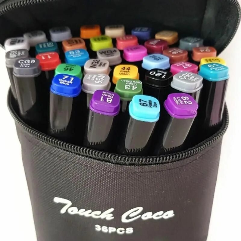 Фломастеры Touch 36 цветов. Marker 36 PCS. Маркеры от тач 36 цветов. Двухсторонние маркеры. 36 маркеров