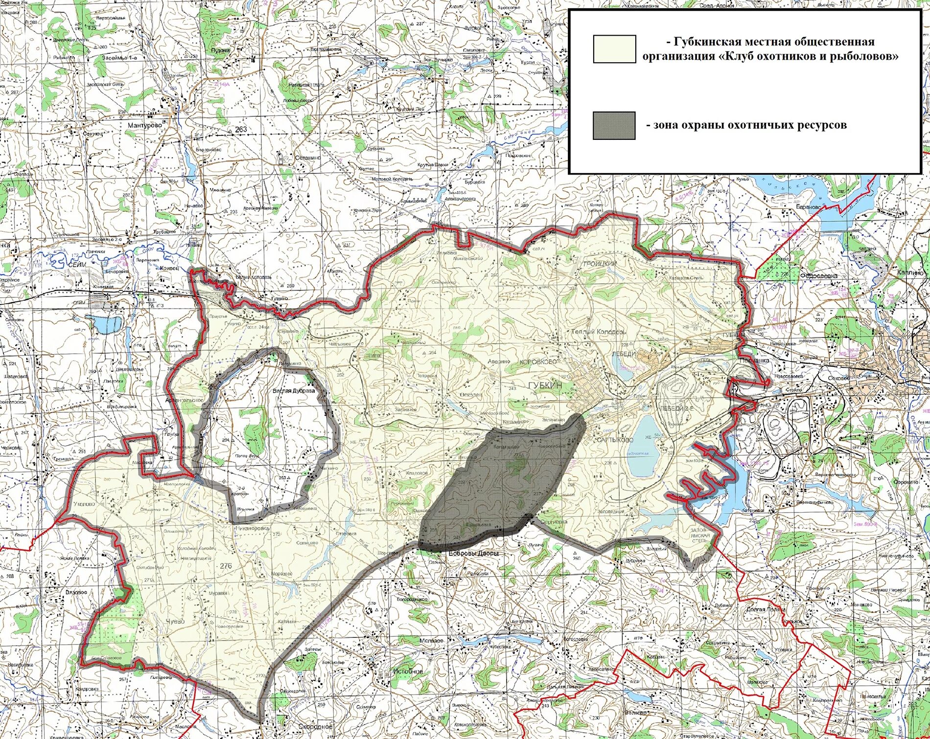 Губкинский белгородская область на карте. Губкинский общество охотников и рыболовов. Границы охотугодий снайпер. Охотугодья снайпер Ленинградской области. Губкинский общество охотников.