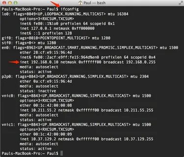 Ifconfig address