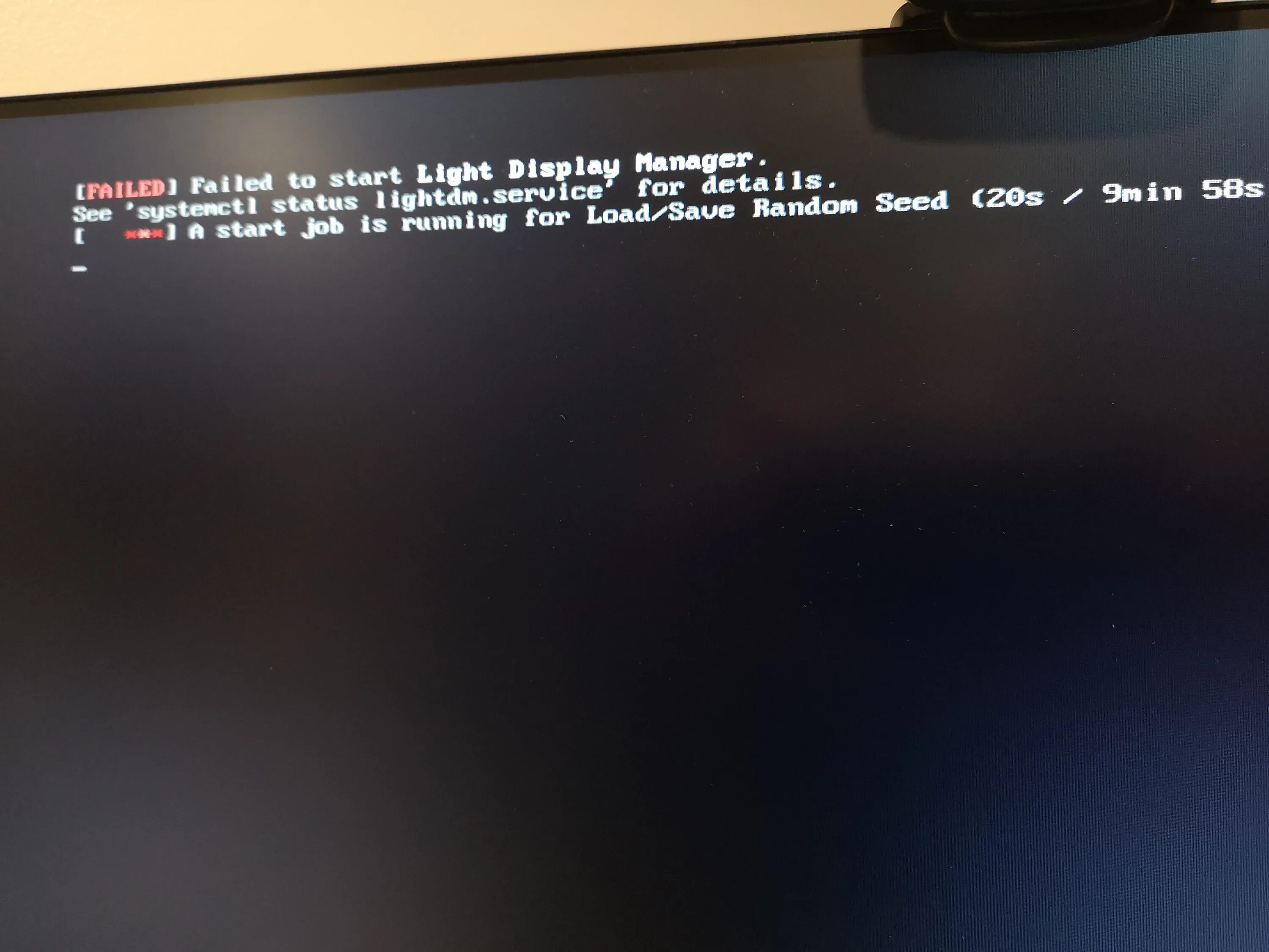 Failed to start display manager. Linux failed to load light display. alt linux failed to start light display.
