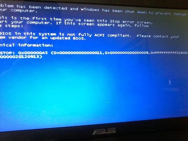 Stop 0x000000a5 Windows 7 при загрузке. A problem has been detected and Windows. Синий экран the System has halted. A problem has been detected and Windows has been shutdown to prevent Damage to your Computer 0x0000000a. The system has detected