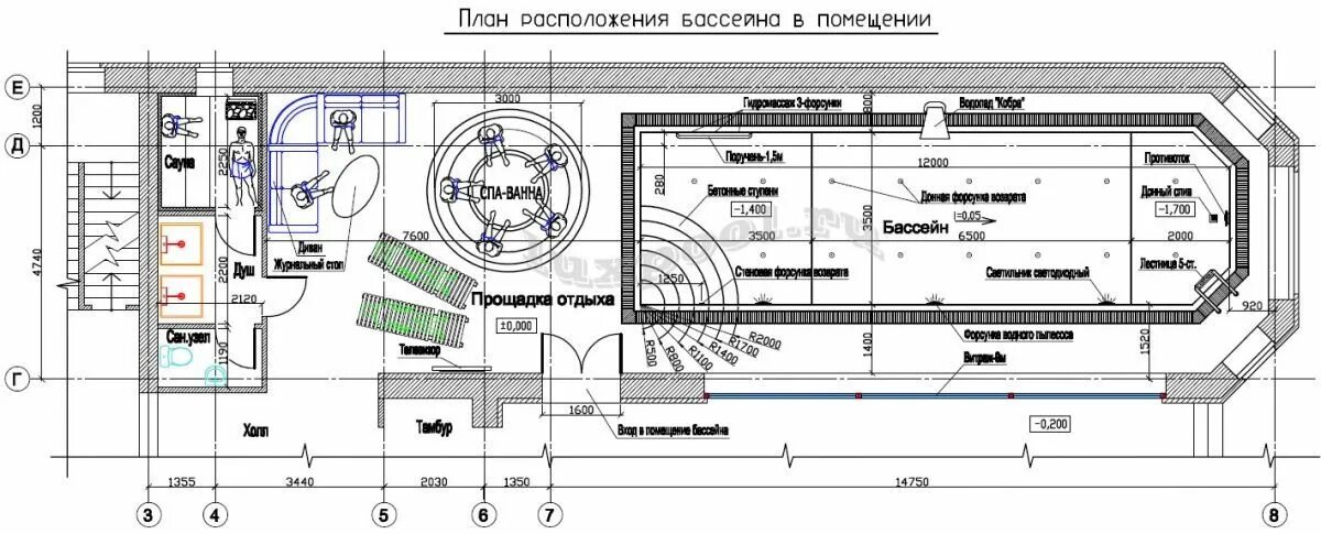 Бассейн в доме схема Аква-строй, строительство и монтаж бассейнов, аквапарков, Шарлыкское ш., 1/5, Ор