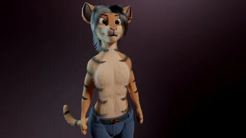 Royalty free 3D model John Anthro Tiger for download as blend, dae, fbx, ob...